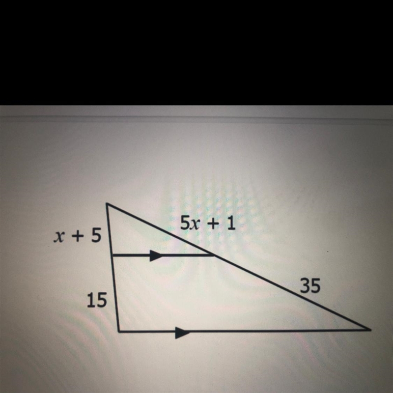 Find the x Please help me and show how you got it :)-example-1