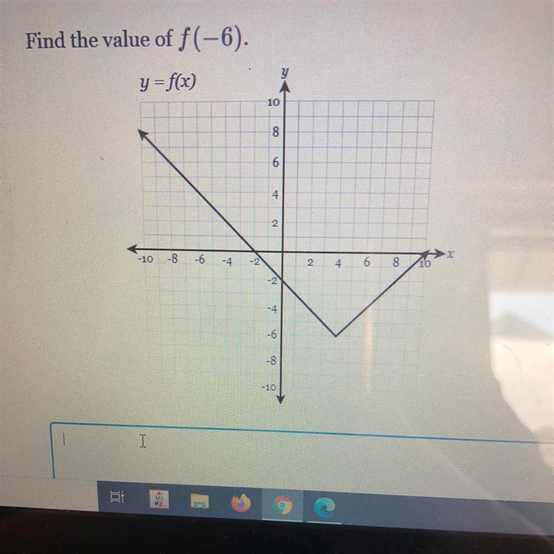 Find the value of f(-6). y = f(x) Please help-example-1