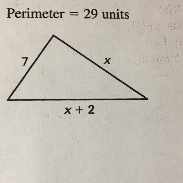 Find the value of x for the given triangle-example-1