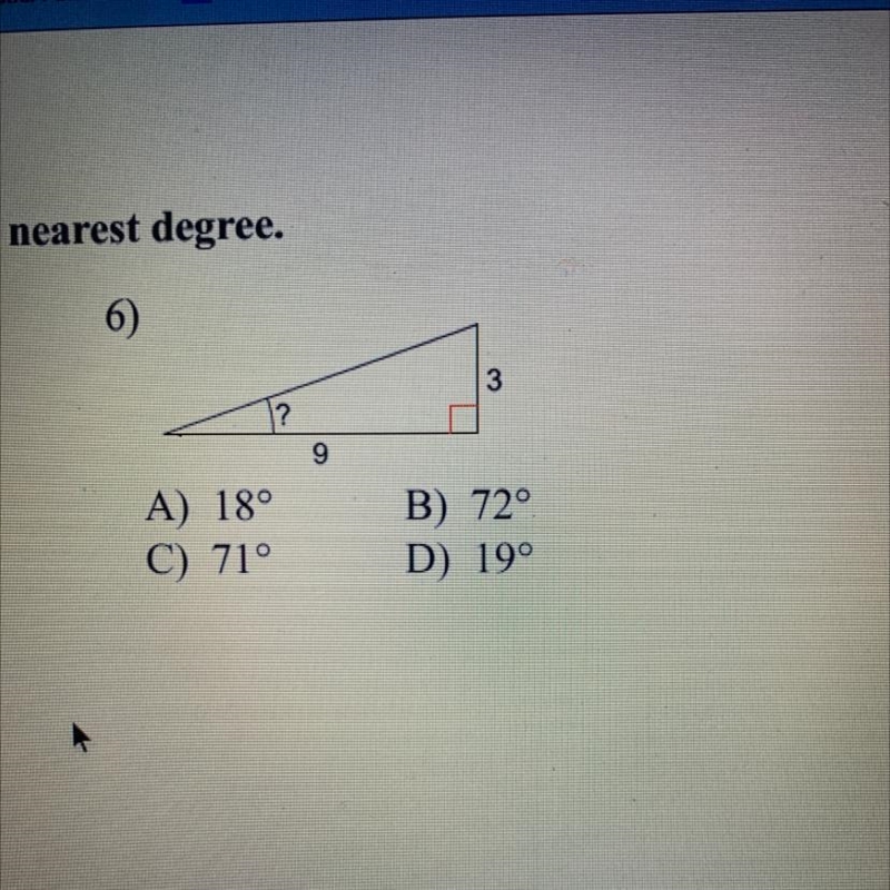 Find the measure of the indicated angle to the nearest degree-example-1