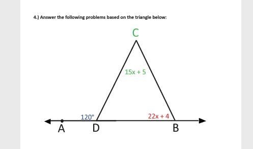 SOMEONE PLZZZZZZ HELP 1. find x 2.Find the measure of angle b 3.Fond the measure of-example-1