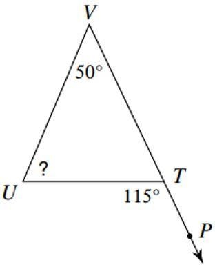 What is the measure of ∡U in the figure shown? ∘-example-1