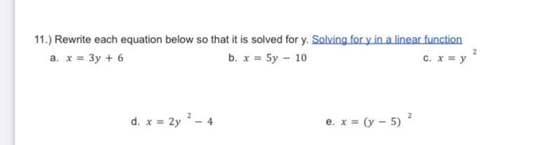 Rewrite each equation below so that it is solved for y.-example-1