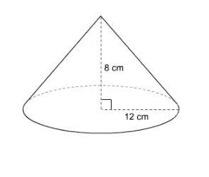 What is the approximate volume of the cone? Use 3.14 for π. A 1206 cm³ B 2170 cm³ C-example-1