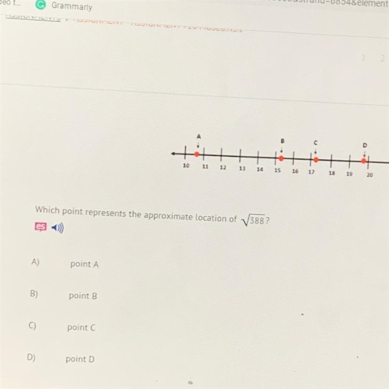 Which point represents the approximate location of 388 squared-example-1