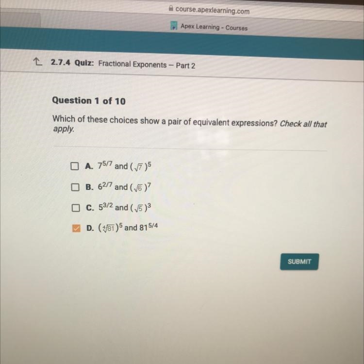 Which of these choices show a pair of equivalent expressions? CHECK ALL THAT APPLY-example-1