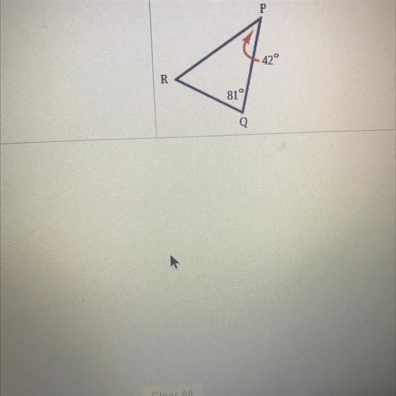 List the sides of the triangle in order from smallest to largest-example-1