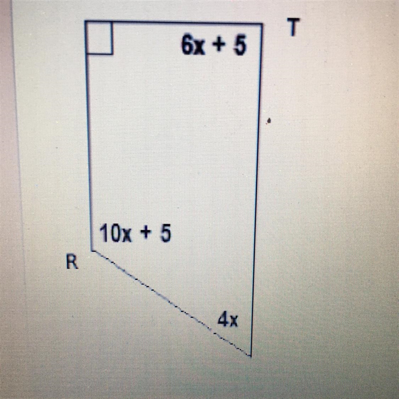 Solve for x what is the measure of angle R? what is the measure of angle T?-example-1