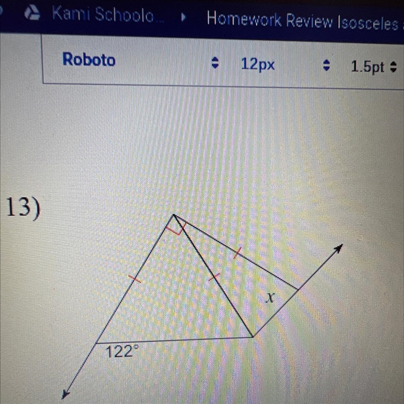 What does X equal? geometry-example-1