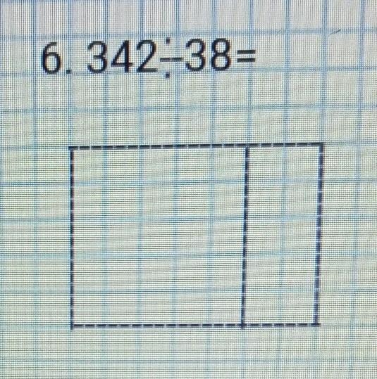 Solve on diagram 342÷38​-example-1