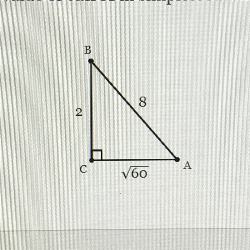 Find the exact value of tan A in simplest radical form.-example-1