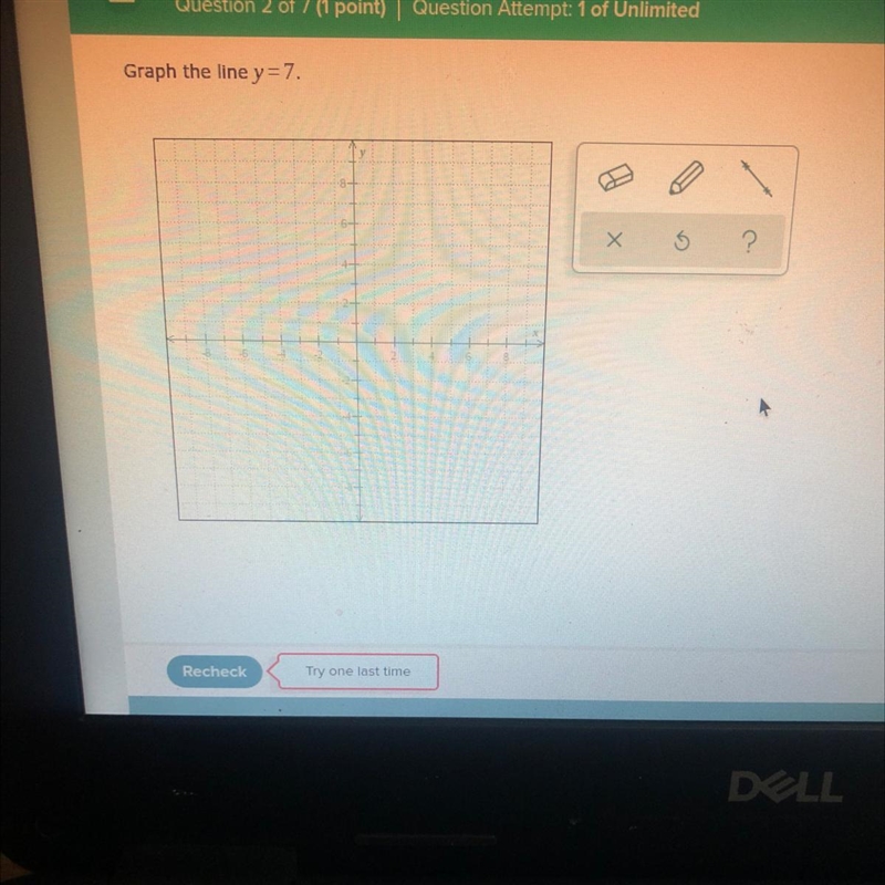 Can u help me graph the line y=7-example-1