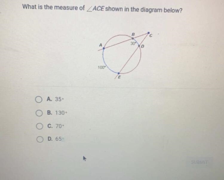 A. 35 B. 130 C. 70 D. 65-example-1