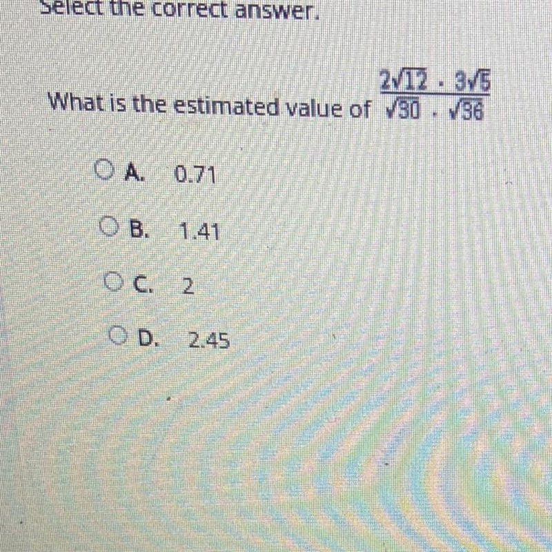 What is the estimated value of 2v12 . 3V5 / V30 . V36-example-1