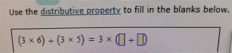 PLZZ HELP FAST Use the distributive property to fill in the blanks​-example-1