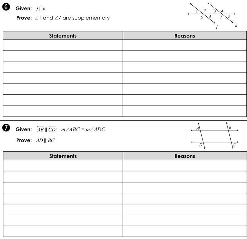 Parallel Lines Given and Proof. Geometry. Please actually answer it. Don't do 2 or-example-3