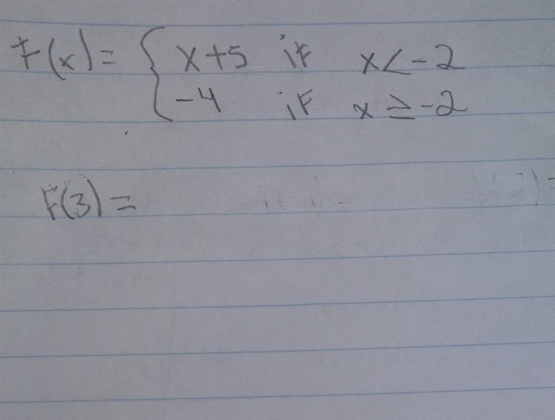 Evalute the piecewise function for the given values of x​-example-1