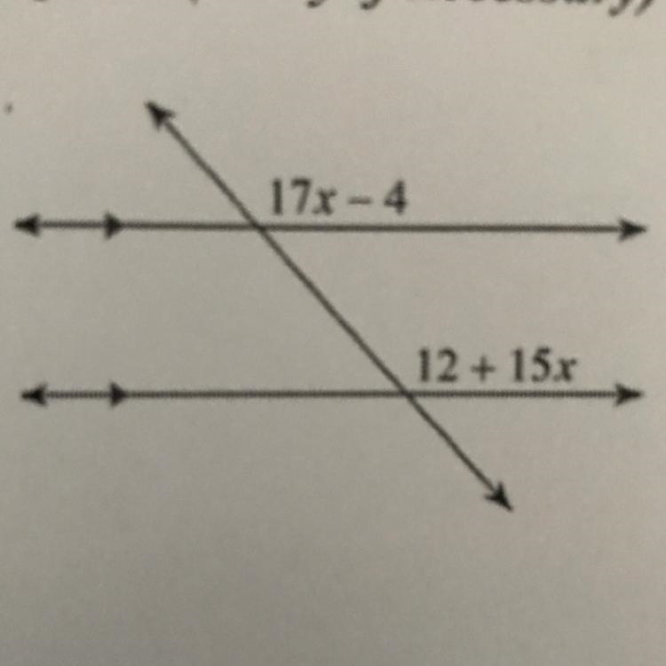 Solve for x (and y if necessary) and explain your reasoning-example-1