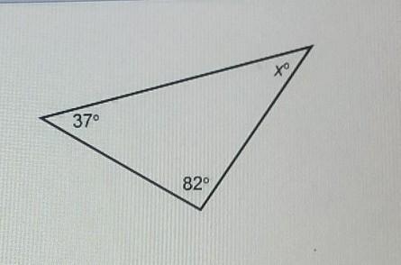 What is the measure of angle x?​-example-1