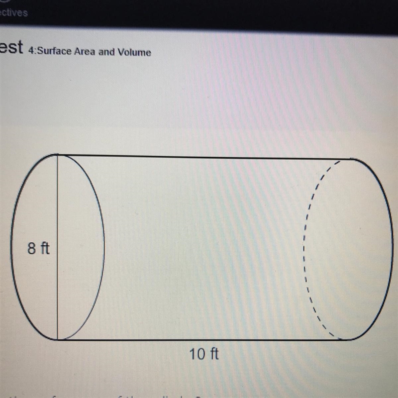 What is the surface area of the cylinder A. 80nft2 B. 112nft2 C. 88nft2 D. 96nft2-example-1