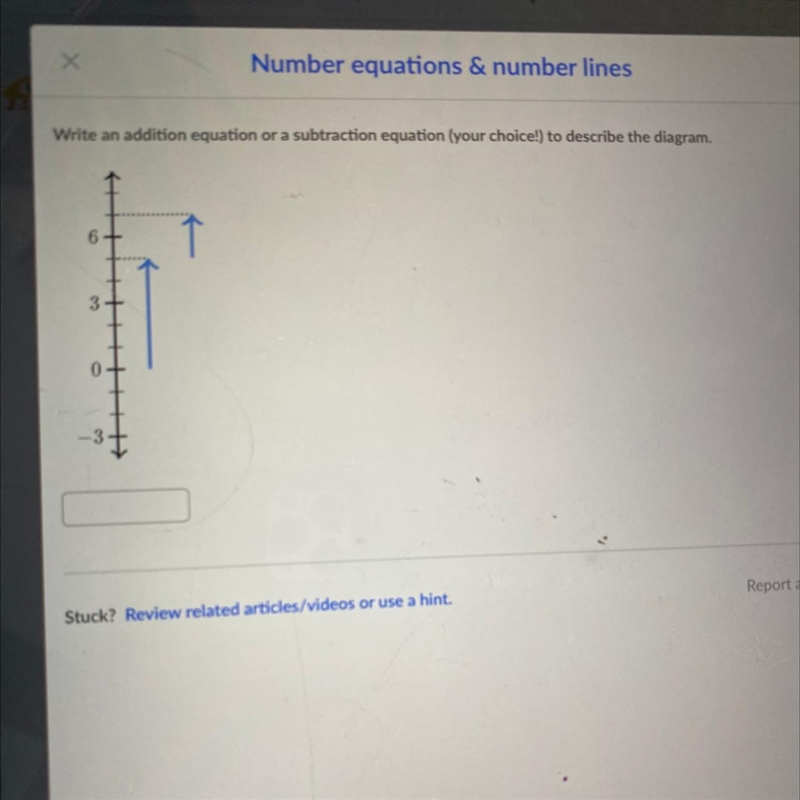 Write an addition equation or a subtraction equation your choice!) to describe the-example-1