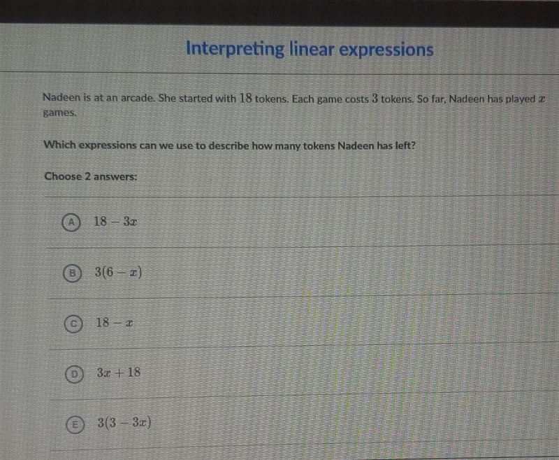 Can you please help, the topic is interpreting linear expressions​-example-1