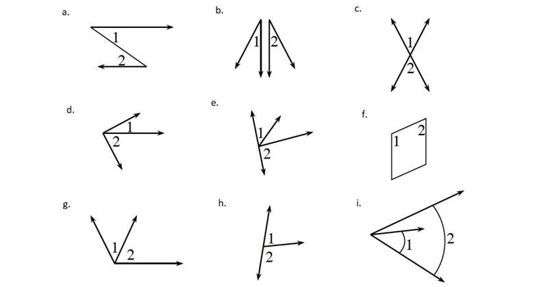 Choose ALL the adjacent angles-example-1