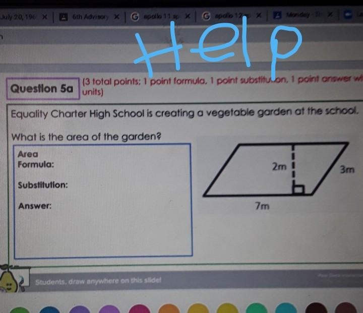 Equality Charter High School is creating a vegetable garden at the school. What is-example-1