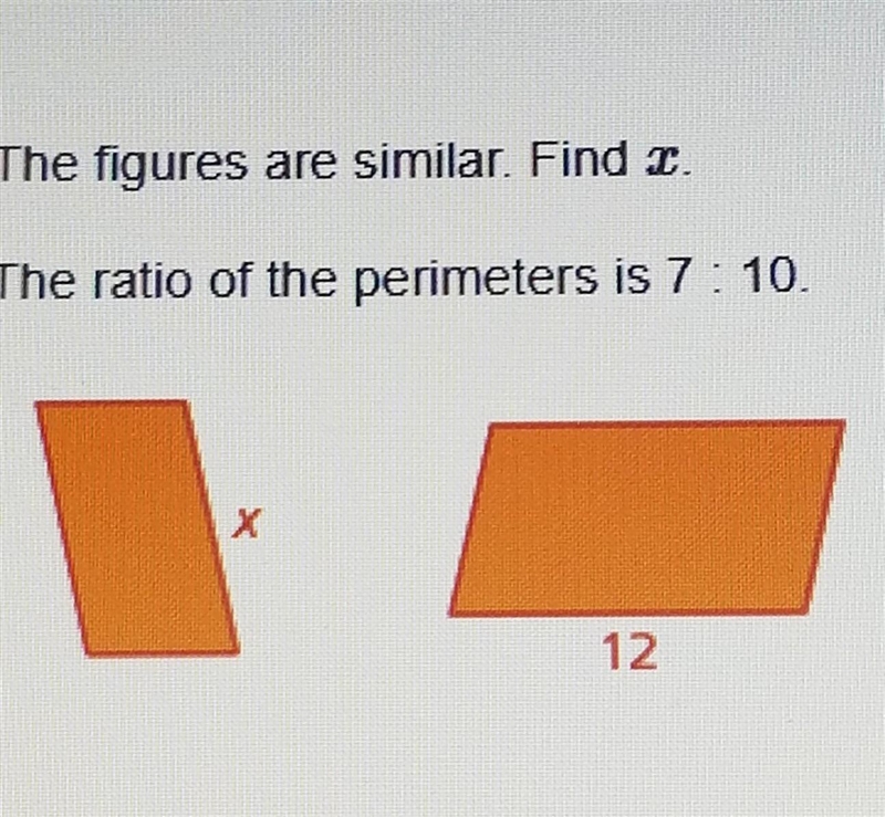 The figures are similar. Find X​-example-1