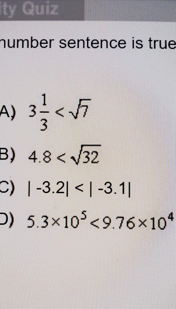 Which Number sentence is true?​-example-1