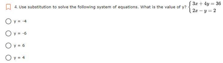 Use substitution to solve the following system of equations. What is the value of-example-1