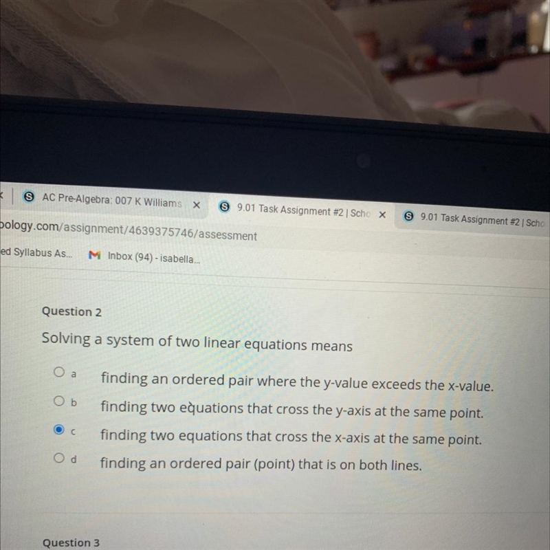 Solving a system of two linear equations means?? 98 points if you answer-example-1