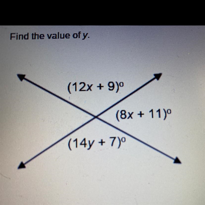 Find the value of y. A. 7 B. 8 C. 75 D. 105-example-1