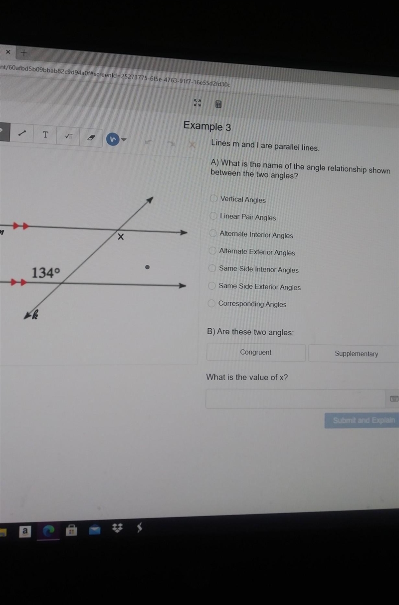 Im horrible at math so can some one write down the value to x ​-example-1