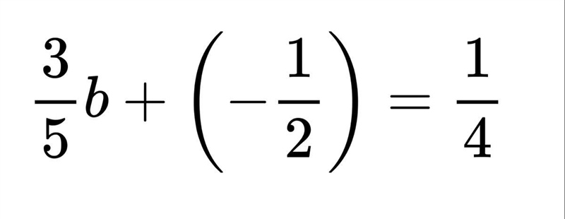 Find the value of b in the equation a 4 b 5/4 c 1/4 d -4-example-1