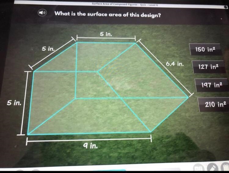 What is the surface area for this design?-example-1