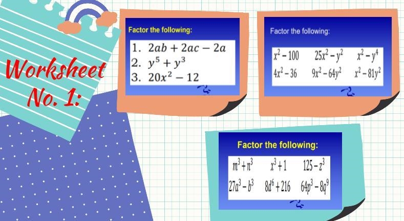 Pls answer anything you know here (Factoring) thanks-example-1