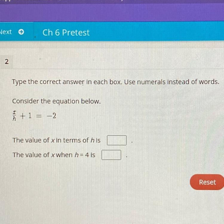 Help meeee!!! X/h + 1 = -2-example-1