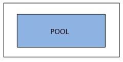 A rectangular pool is 6 feet by 12 feet. A 4 foot walkway is placed around the entire-example-1