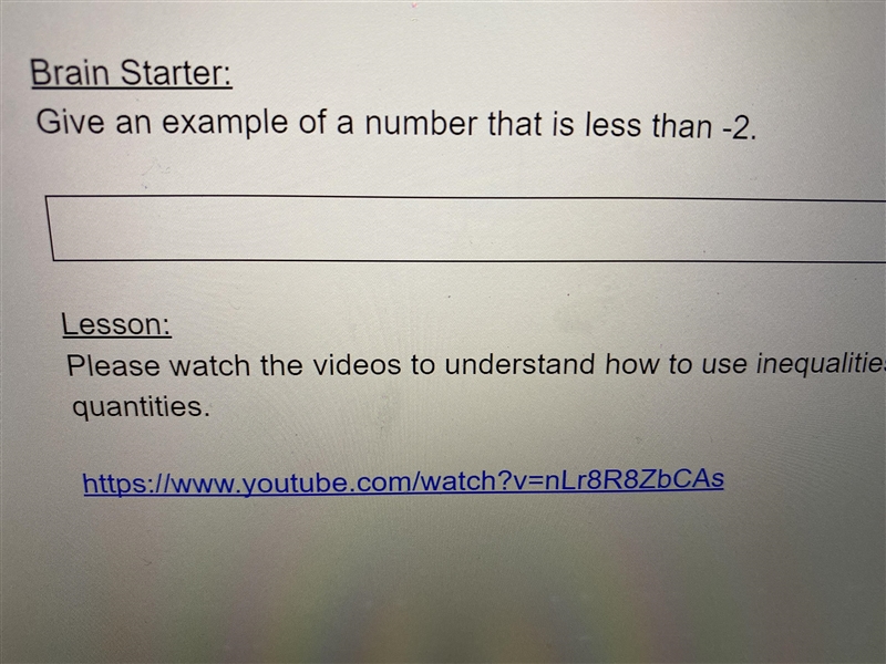 Give a example of a number that is less than-2. Please help me-example-1