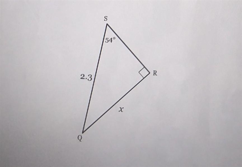 Solve for x. round to the nearest tenth. If necessary​-example-1