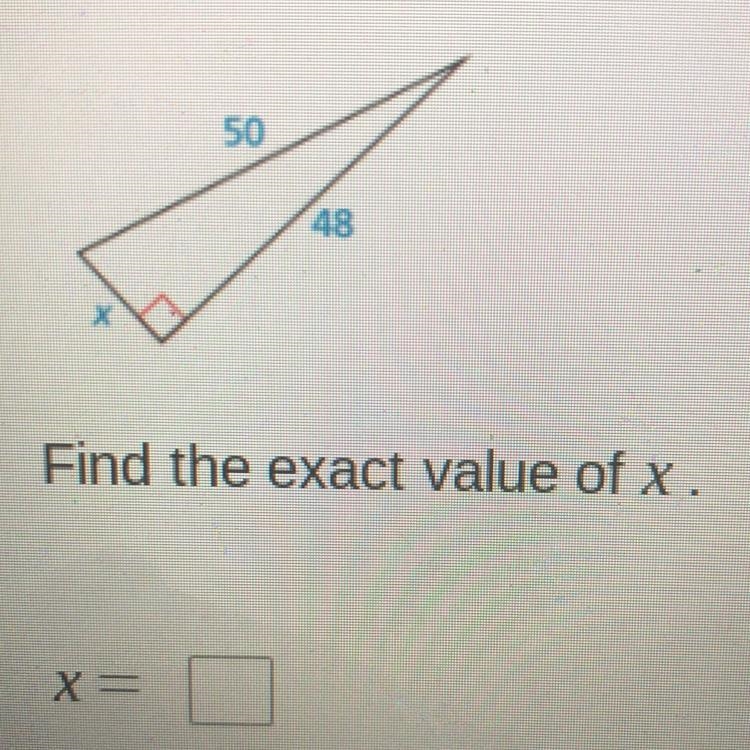 Find the exact value of x.-example-1