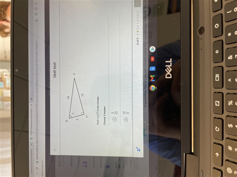 Find cos B in the triangle-example-1