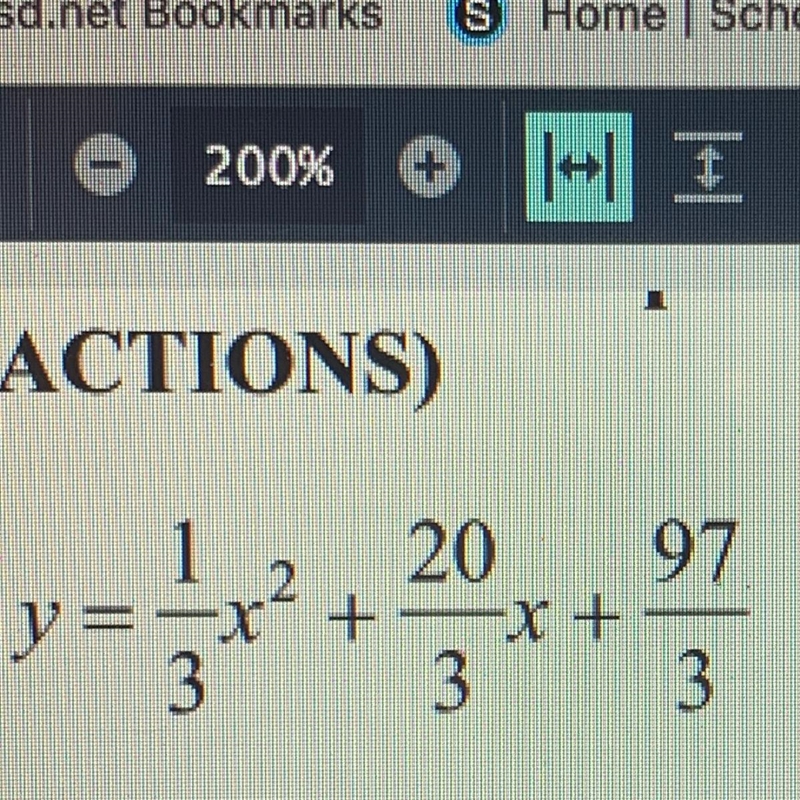 Change from quadratic to vertex form.-example-1