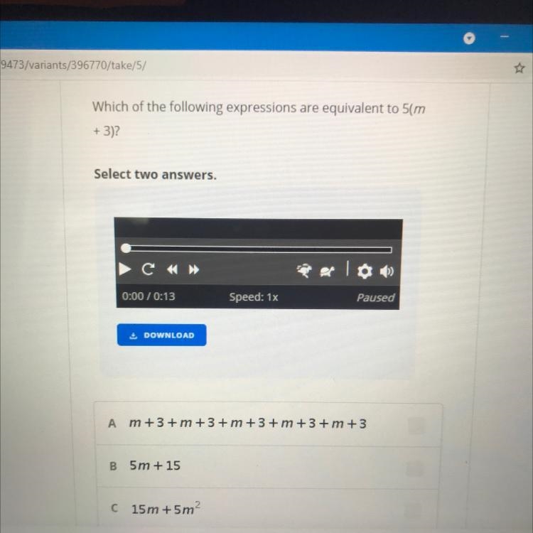 Which of the following expressions are equivalent-example-1