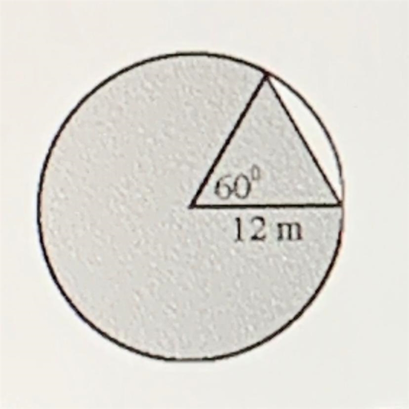 What is the area of the shaded region in the given circle in terms of pi and in simplest-example-1