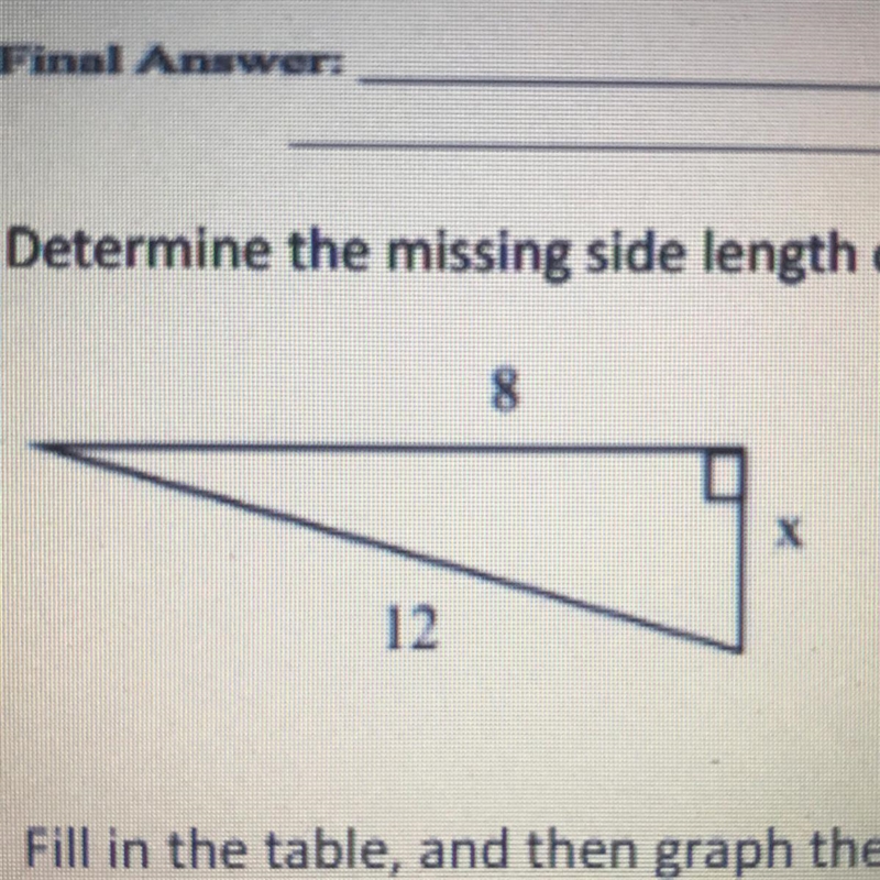 Determine the missing side length of the triangle please and thank you!-example-1