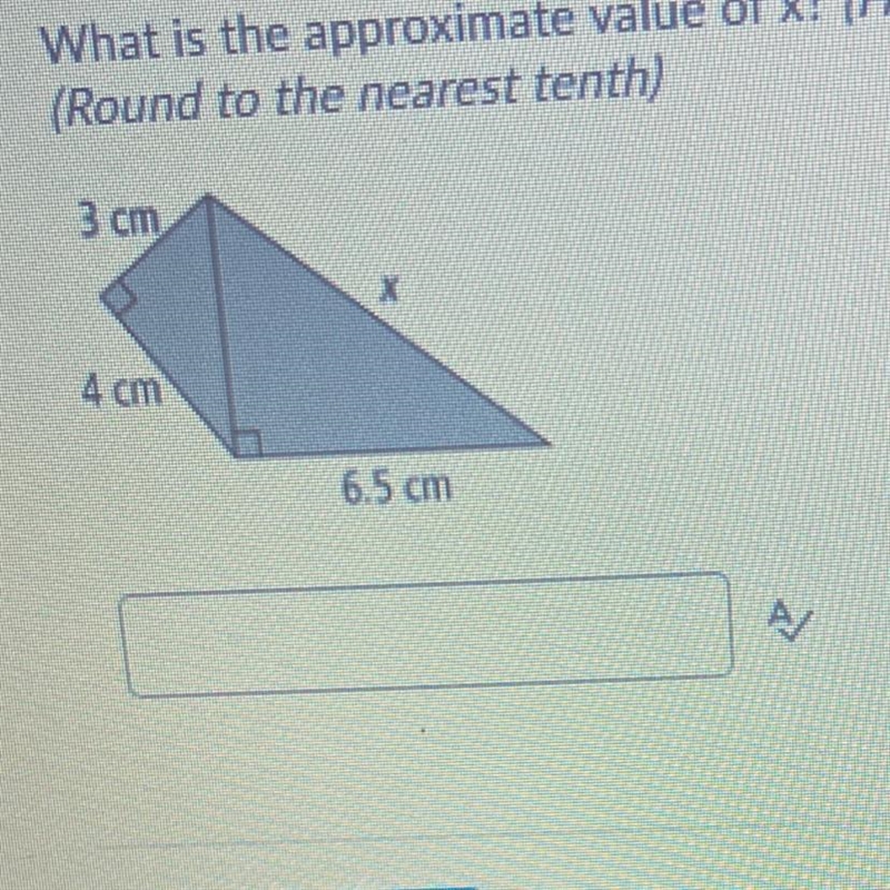 7) what is the approximate value of x? (Hint: there are two right angle triangles-example-1