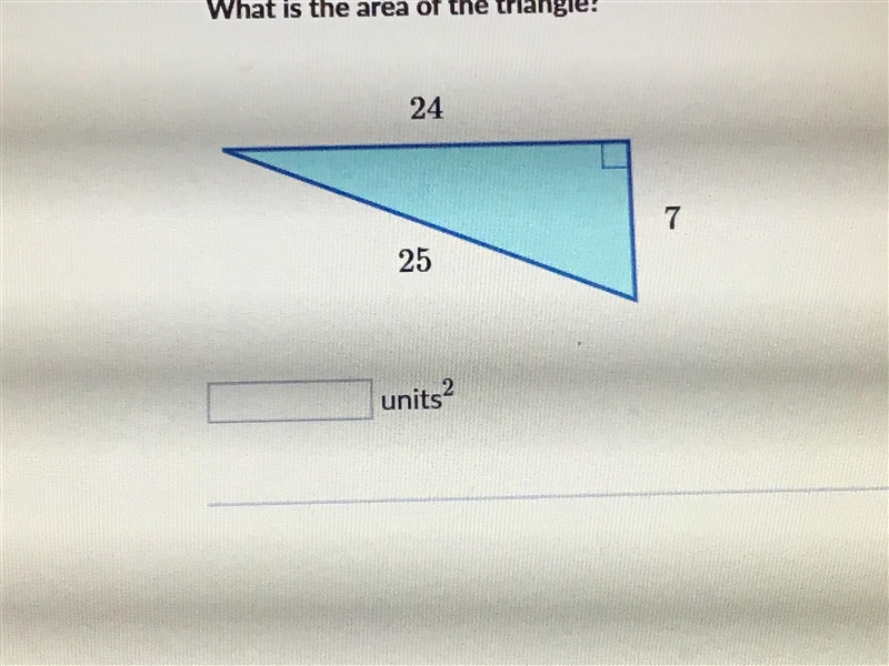 I NEED HELP! What is the area of the Triangle?-example-1