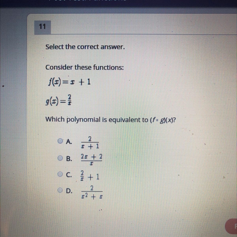 PLEASE HELP Consider these functions f(x)=x+1-example-1